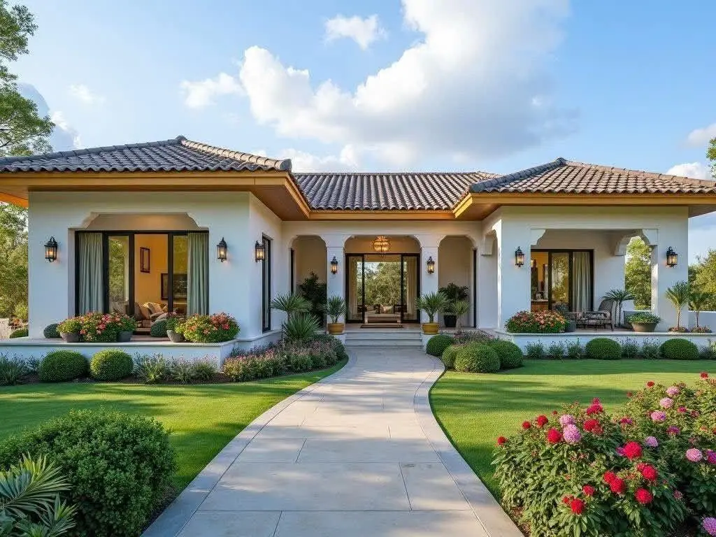 Tek katlı klasik villa modeli