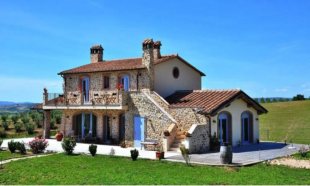Taş cepheli villa modeli