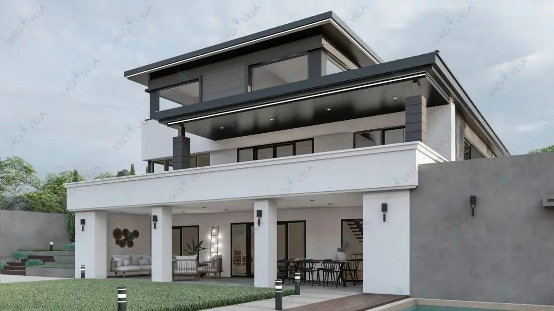 Modern çok katlı villa modeli